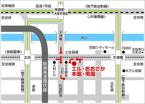 エル大阪の地図